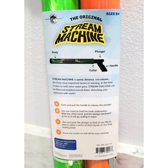 The Original Stream Machine Water Launcher Dual Pack Ages 5+ - Picture 4 of 5